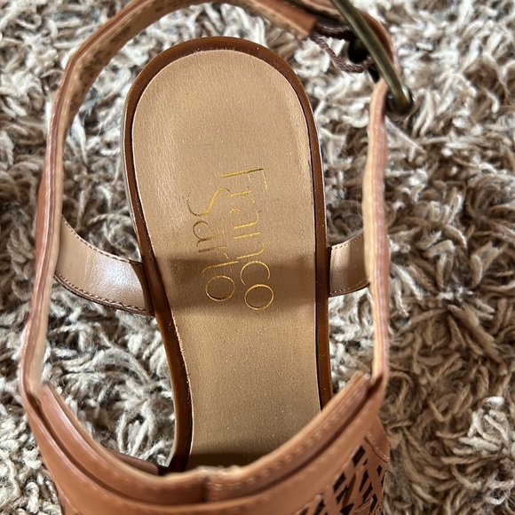 Franco Sarto Brown Open Heeled Sandal - Picture 5 of 6